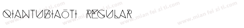 qiantubiaoti regular字体转换